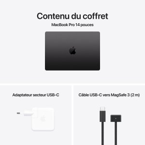 Apple MacBook Pro M4 Pro 14" / 16 Go / 512 Go SSD / Noir sidéral