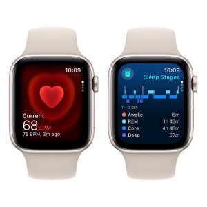 Apple Watch SE 44 mm avec boîtier en aluminium / bracelet sport minuit / M/L / Silver