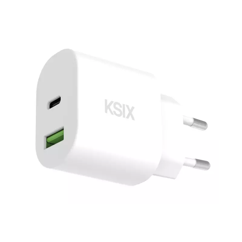 Chargeur mural KSIX 20 W / Power Delivery / Quick Charge / blanc