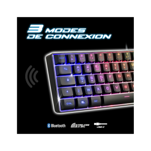 Clavier Gamer Sans Fil SPIRIT OF GAMER Elite-K50 RGB / Noir