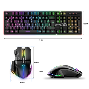 Ensemble Clavier et Souris Gamer Sans Fil Spirit of Gamer ULTIMATE 600 / Noir