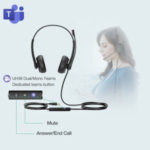 Micro casque bureaux YeaLink UH34 Dual / certifiée Microsoft Teams
