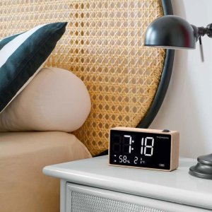 Radio-Réveil Avec Projection Thomson CP202T / Bois