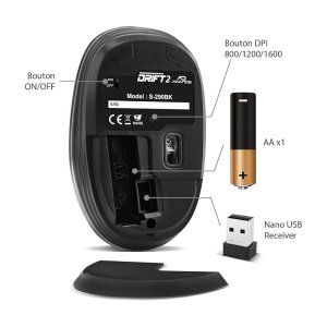 Souris sans fil Advance Drift 2 / Noir